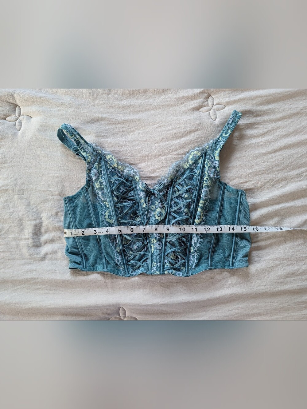 Victoria's Secret Dream Angels Crossdye Unlined Lace-Up Bra Top/Corset